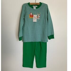 Ishtex Sleigh Applique Boys pants set NWT‎ size 5